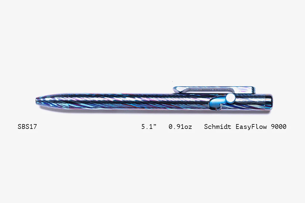 Full Titanium Damascus Slim Bolt Action Pens [Short] - Image 17