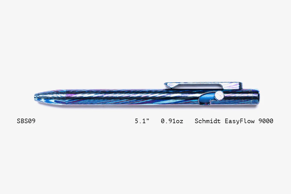 Full Titanium Damascus Slim Bolt Action Pens [Short] - Image 9